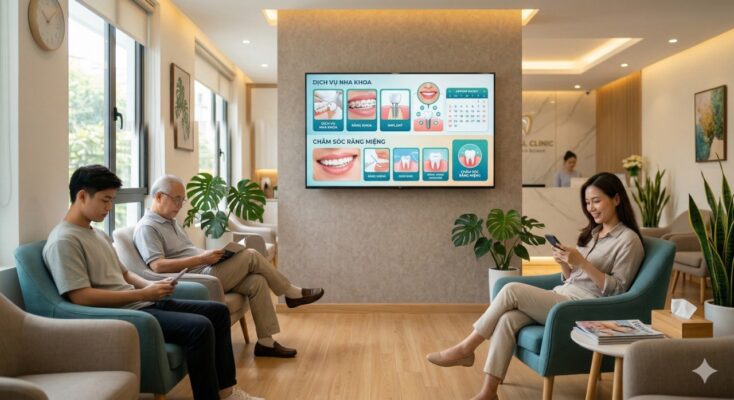 Digital Signage Tivi Standee cho phòng khám nha khoa
